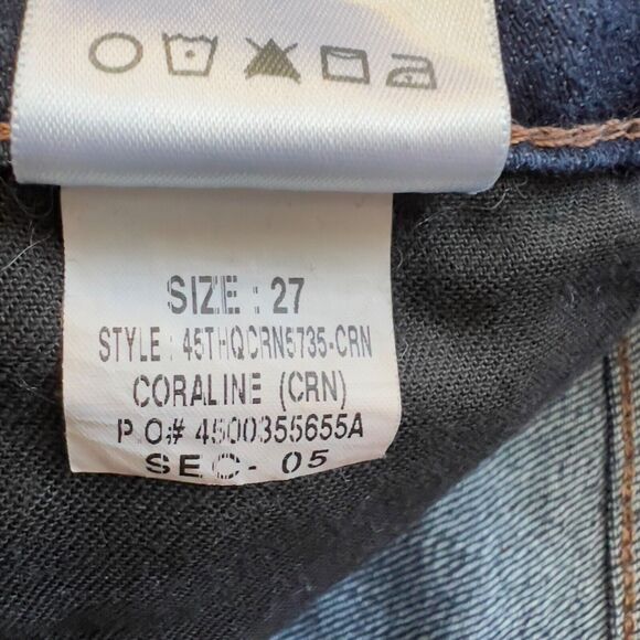 Joe's Jeans Size 27 Coraline High-Rise Skinny Ankle Dark Wash Raw Hem - Picture 6 of 11